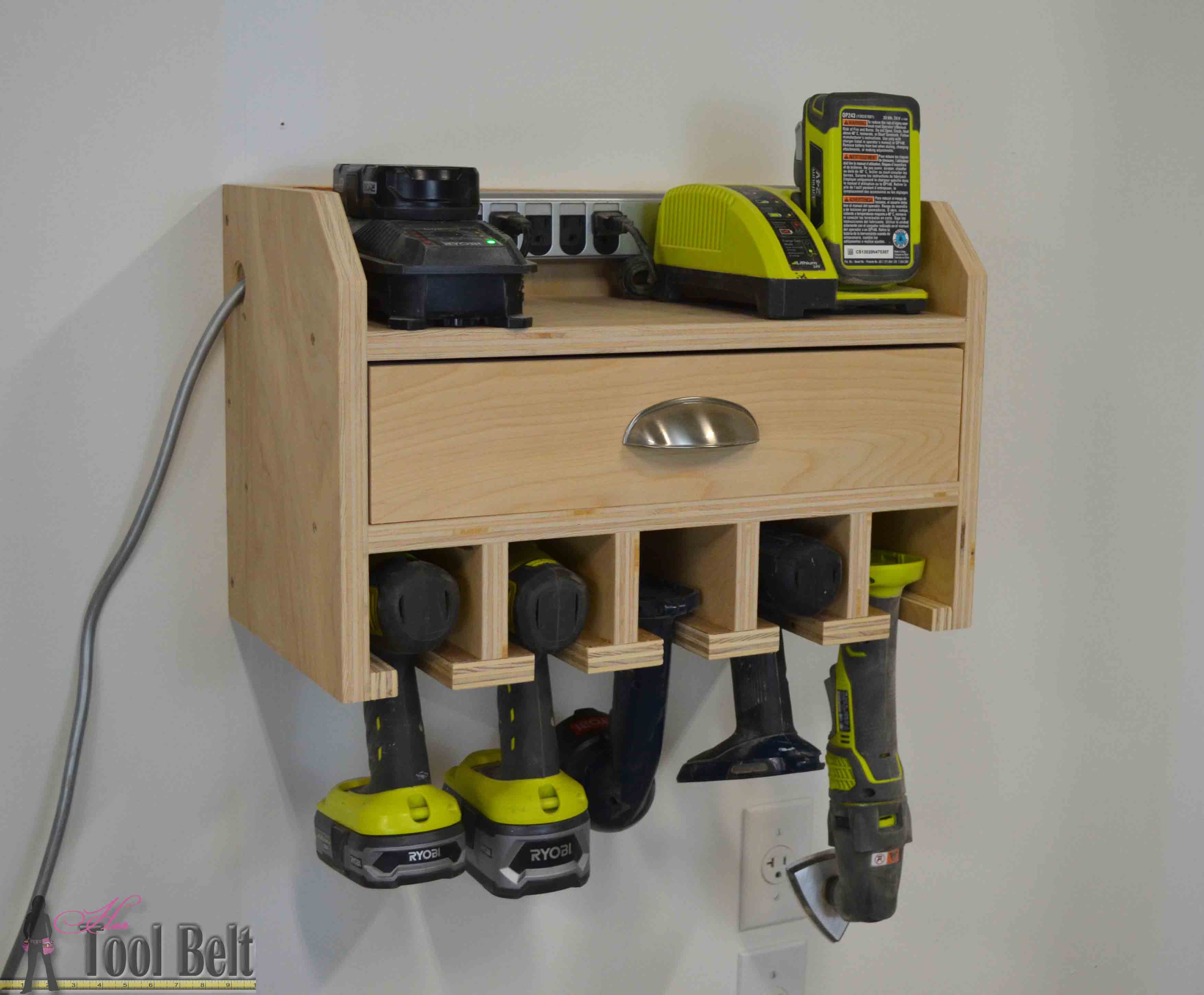 Cordless Drill Storage - Charging Station - Her Tool Belt