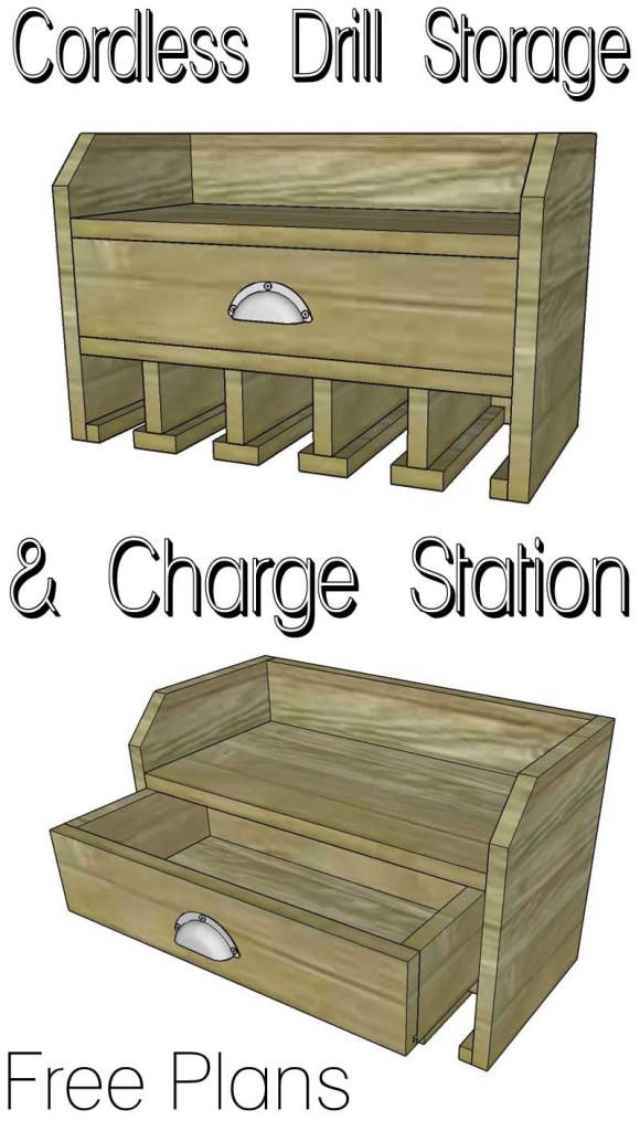 Cordless Drill Storage Charging Station Her Tool Belt