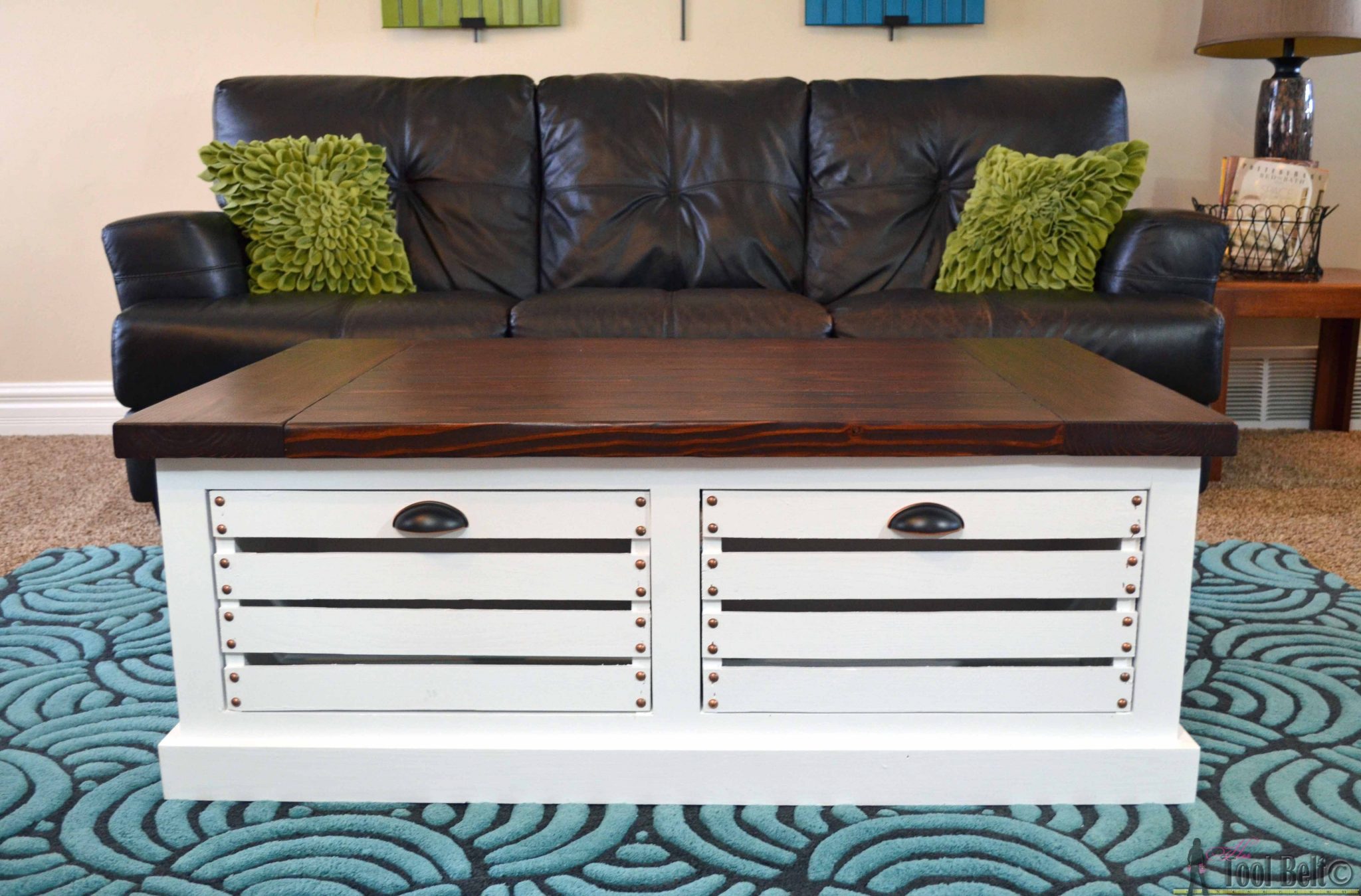 Crate Storage Coffee Table and Stools - Her Tool Belt