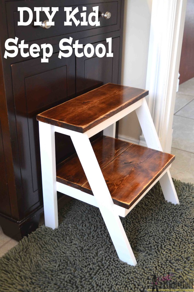 Give yourself a boost! Build this simple DIY step stool for those hard to reach places. Perfect kid step stool to wash hands. #oneboardchallenge