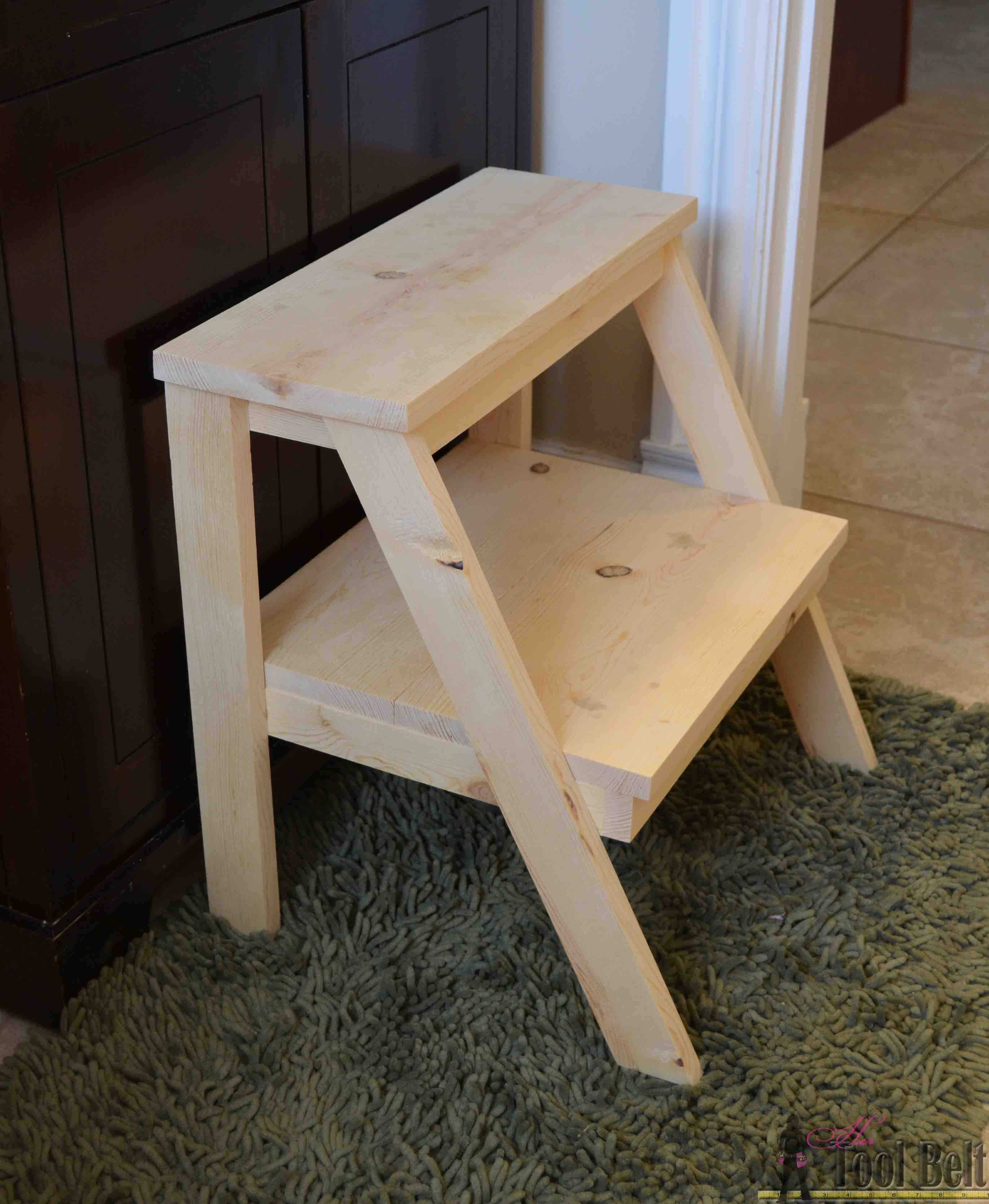 Kid's Step Stool - Her Tool Belt