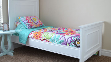 Twin Bed with Faux Raised Panel