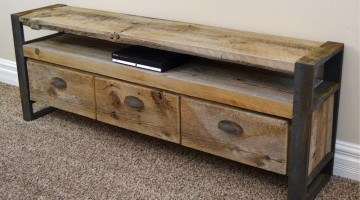 Rustic Media Console Table