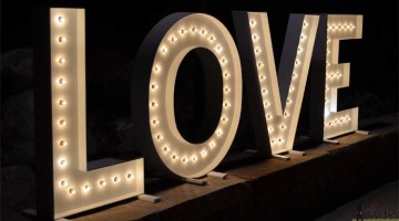 Wood DIY LOVE Marquee Letters
