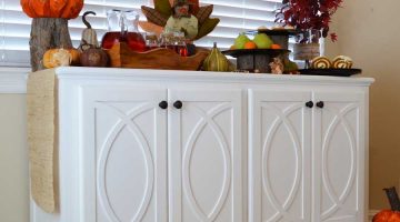 DIY Buffet-Sideboard with Circle Trim Doors