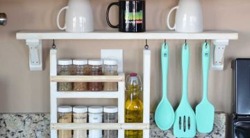 Kitchen Backsplash Shelf and Organizer
