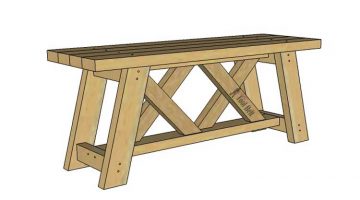 Build an Easy 2×4 Double X Bench