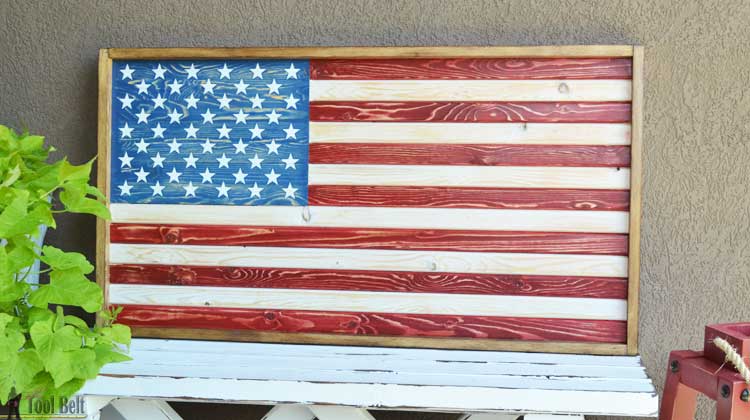 diy patriotic wood flag - her tool belt