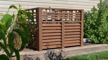 Wood Louver A/C Unit Screen