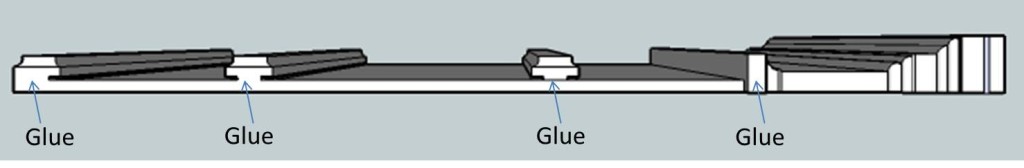 short glue and clamp