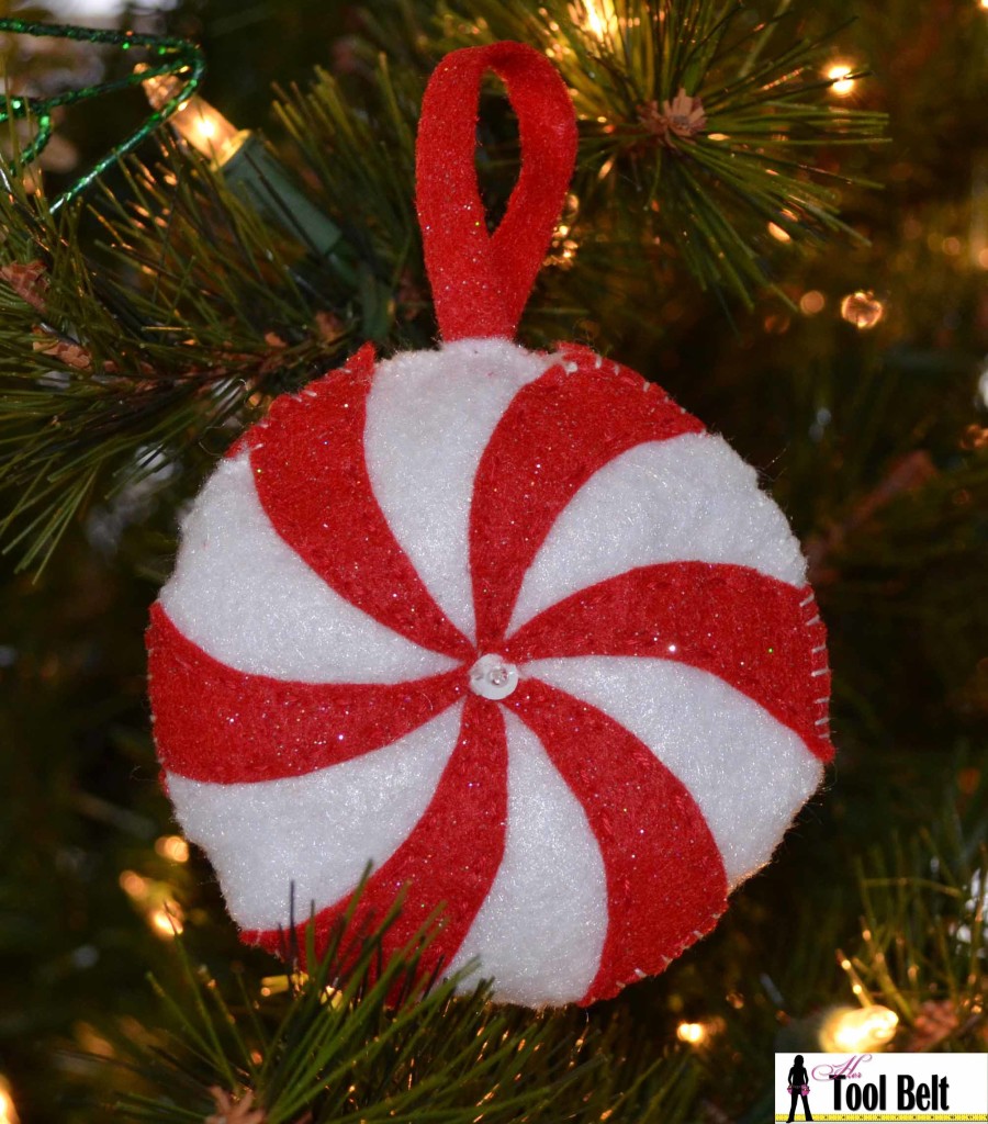 Peppermint candy ornament