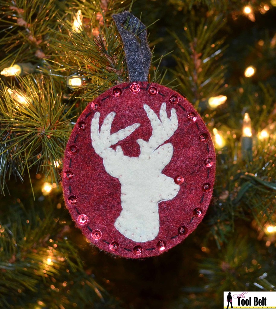 Rudolph the white stag reindeer ornament
