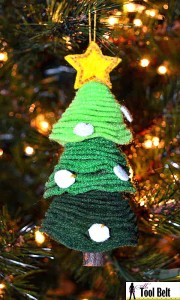 Stacked felt Christmas tree ornament