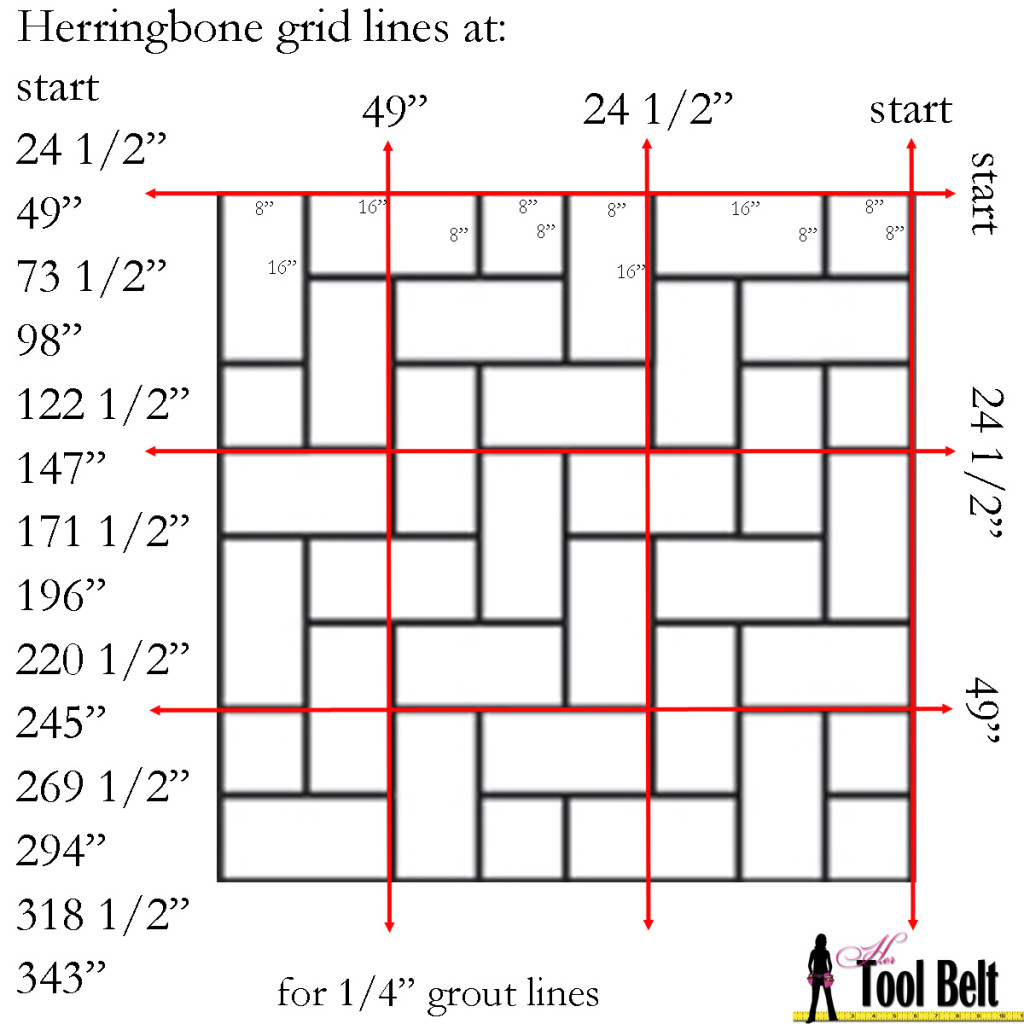 herringbone gridlines