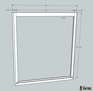 Bathroom cabinet faceframe dado full htb