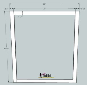 Vanity sink cabinet face frame