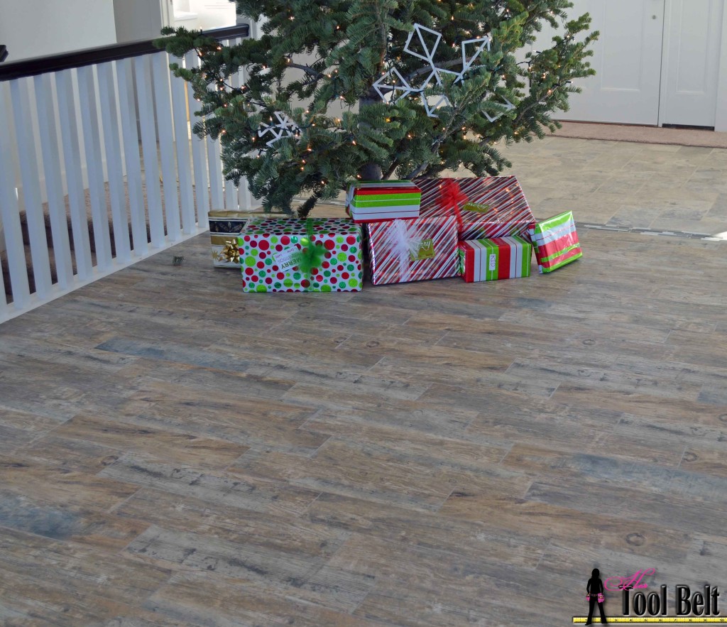 Step by step tutorial showing how to install faux barn wood tiles. This tile looks so good in person and I love the tight grout lines - less cleaning!