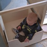 trying out the toy box drawers