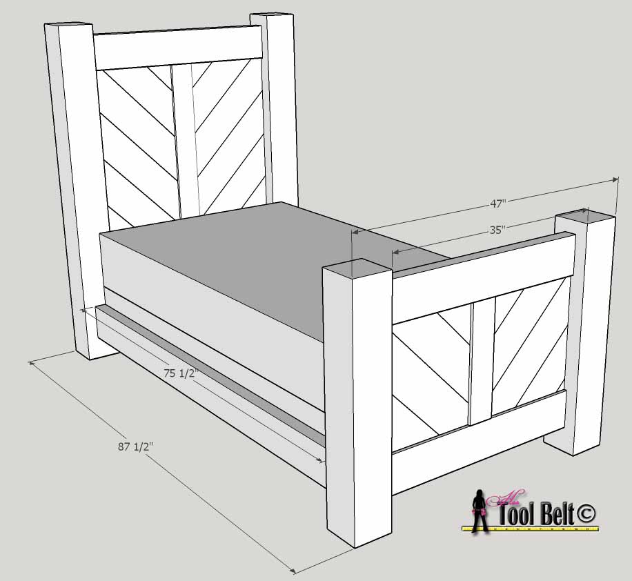 barnwood bed free DIY plans