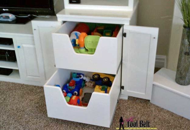 Entertainment Center (PB media center plan) Cabinet & Toy Box