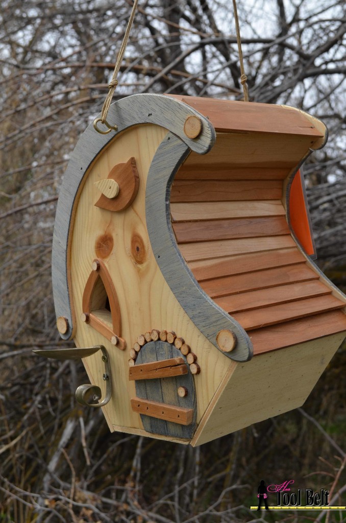 Whimsical birdhouse side view