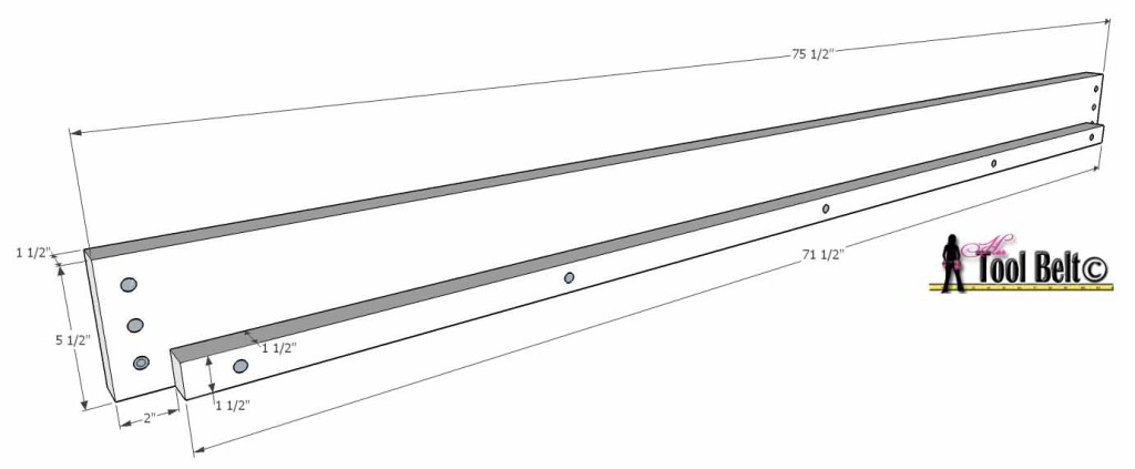 chevron twin bed plan bed rail and support