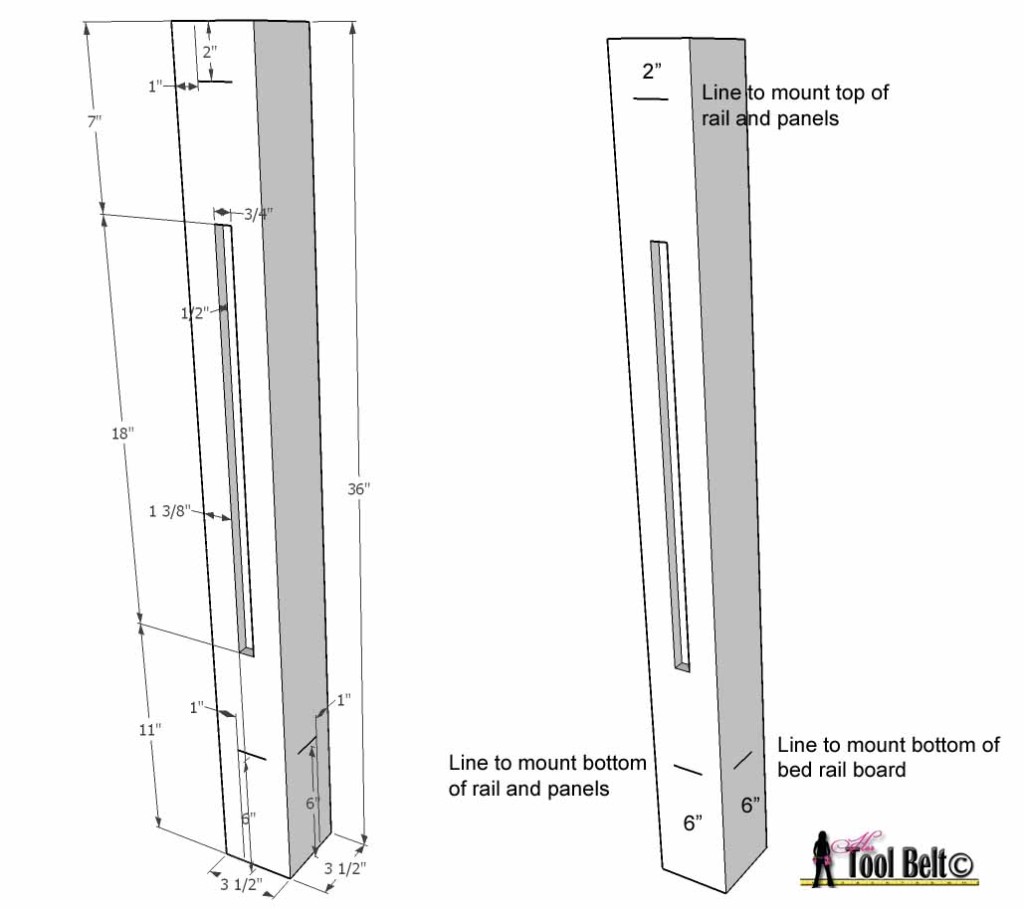 chevron bed short post dimensions