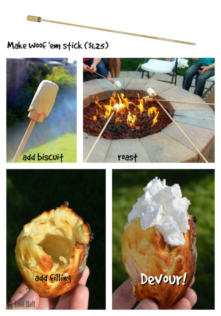 Move over S'more, these Woof'ems are our new favorite campfire treat. Check out the yummy Woof'em recipes and super easy stick tutorial.