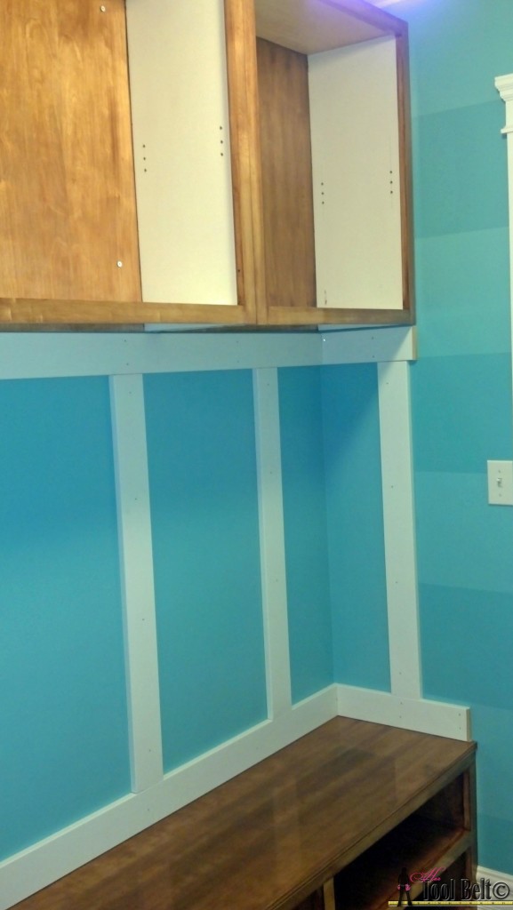 Mudroom before bench