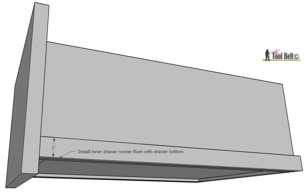 7 drawer dresser-drawer runner insides