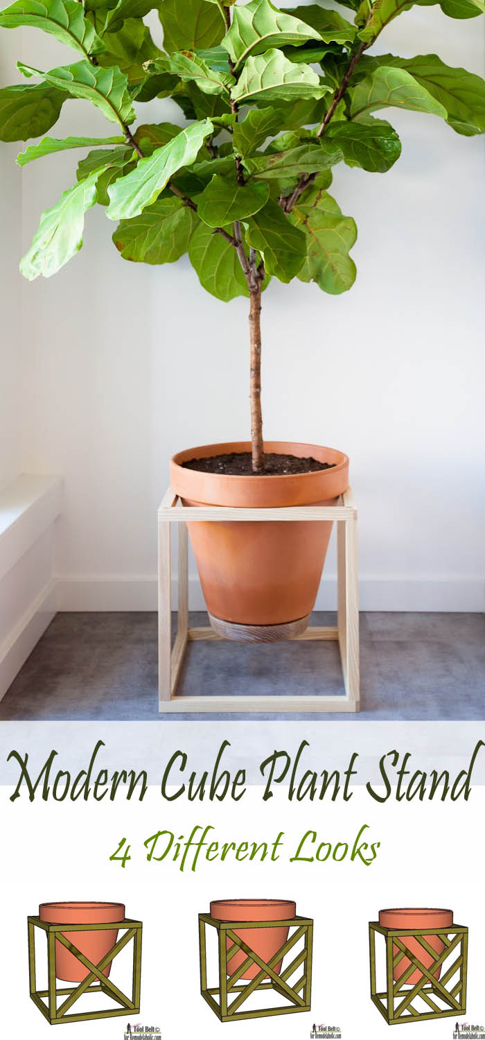 modern cube plant stand-4 different looks - Her Tool Belt