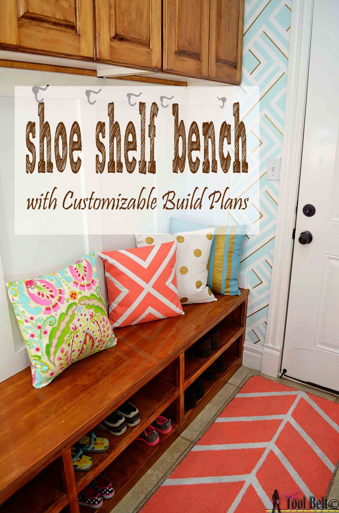 DIY Shoe Storage Bench Plans