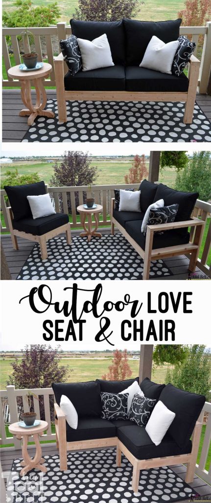 Outdoor love seat and chair plans. Easily switch around your outdoor furniture layout. 2x4