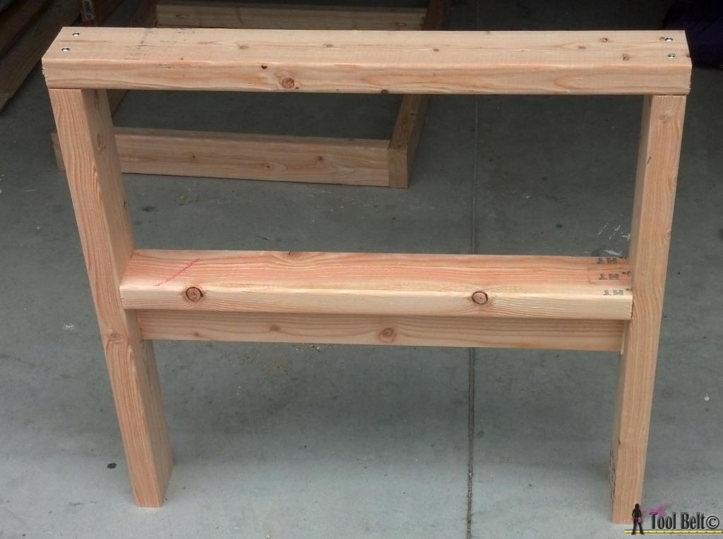 Build your own outdoor seating from 2x4's with these free and easy plans on hertoolbelt.com
