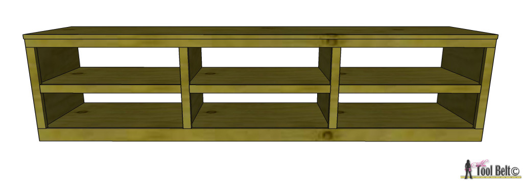 Love this shoe shelf bench, easily kick off your shoes and be on your way. Free plans customized to your space on hertoolbelt.com