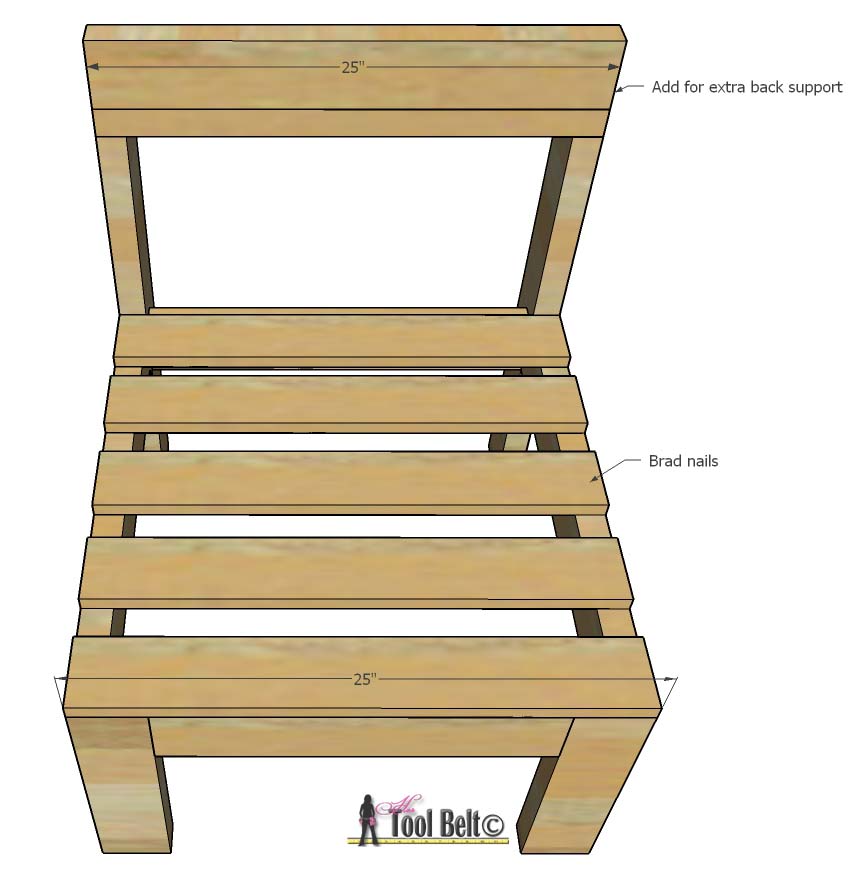 Build your own outdoor seating from 2x4's with these free and easy plans on hertoolbelt.com
