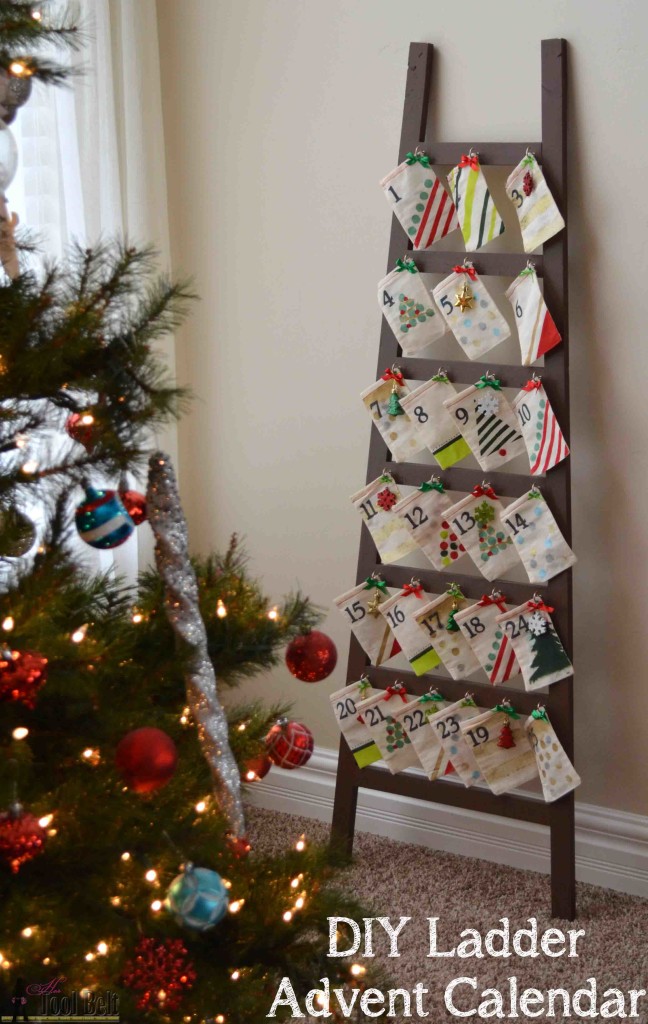 Diy ladder advent calendar