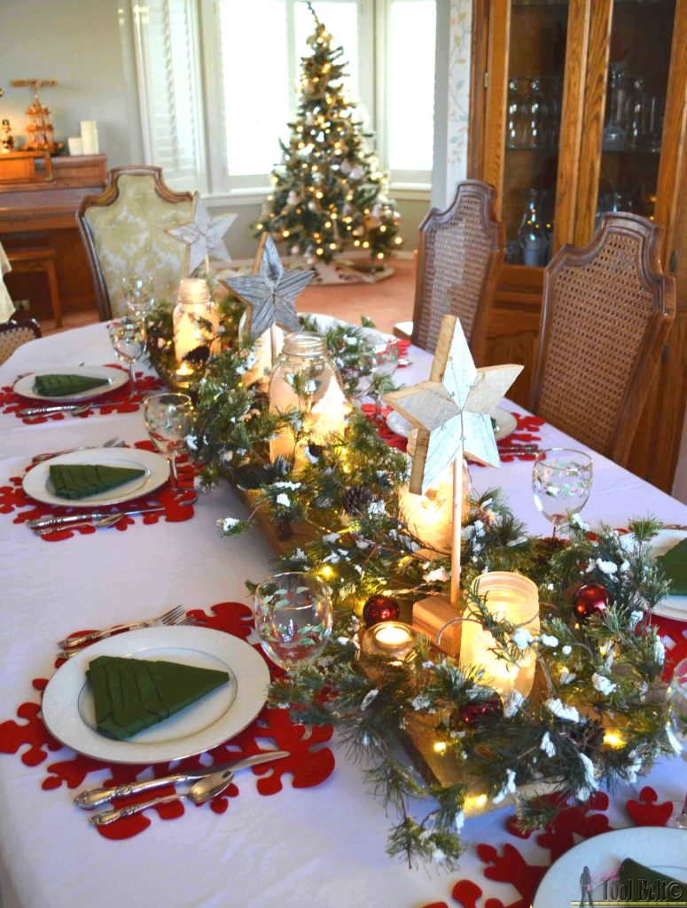 Create an easy winter wonderland Christmas table with a few simple DIY's.