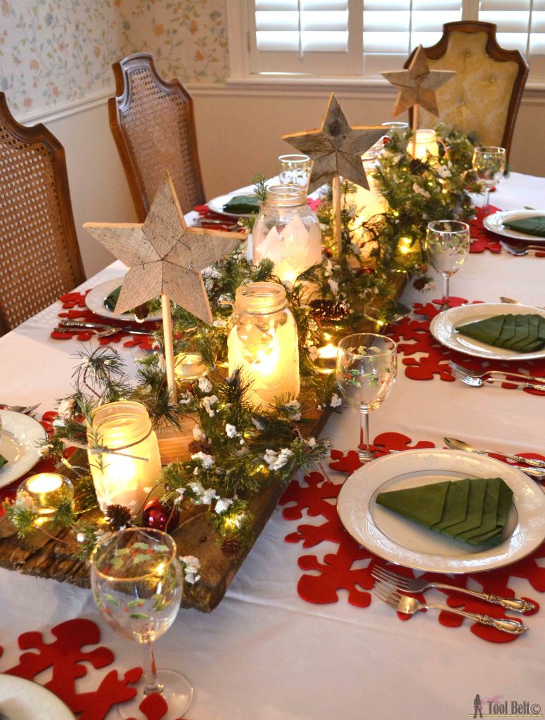 Create an easy winter wonderland Christmas table with a few simple DIY's.