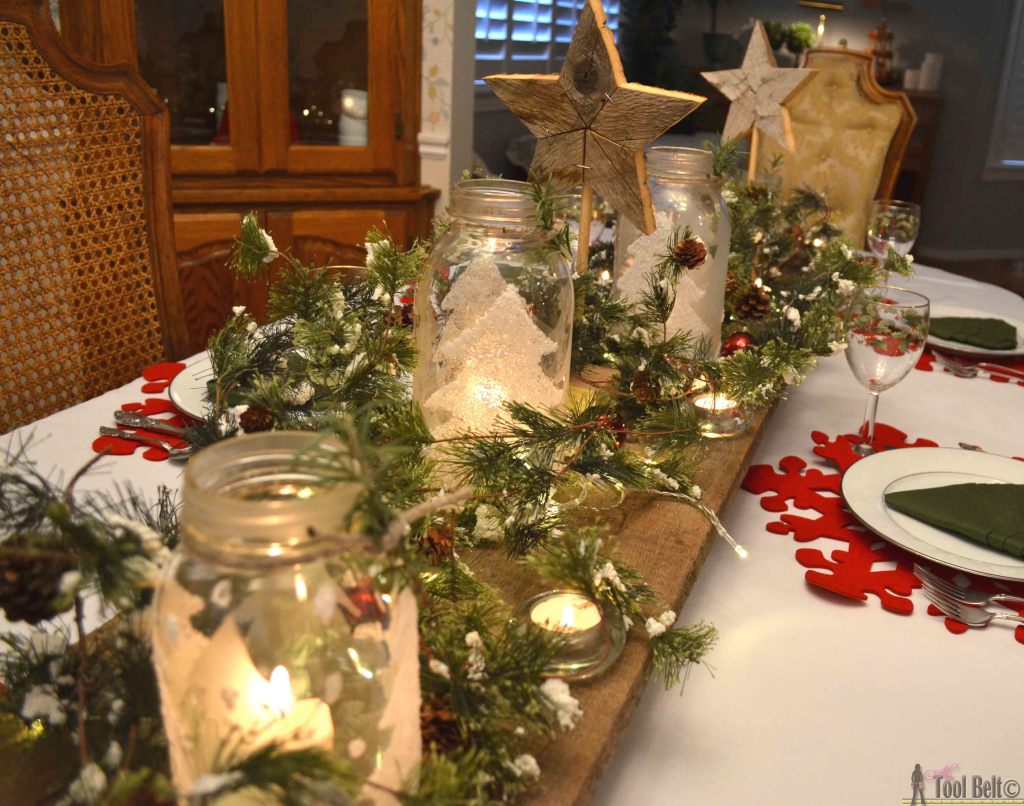 Create an easy winter wonderland Christmas table with a few simple DIY's.
