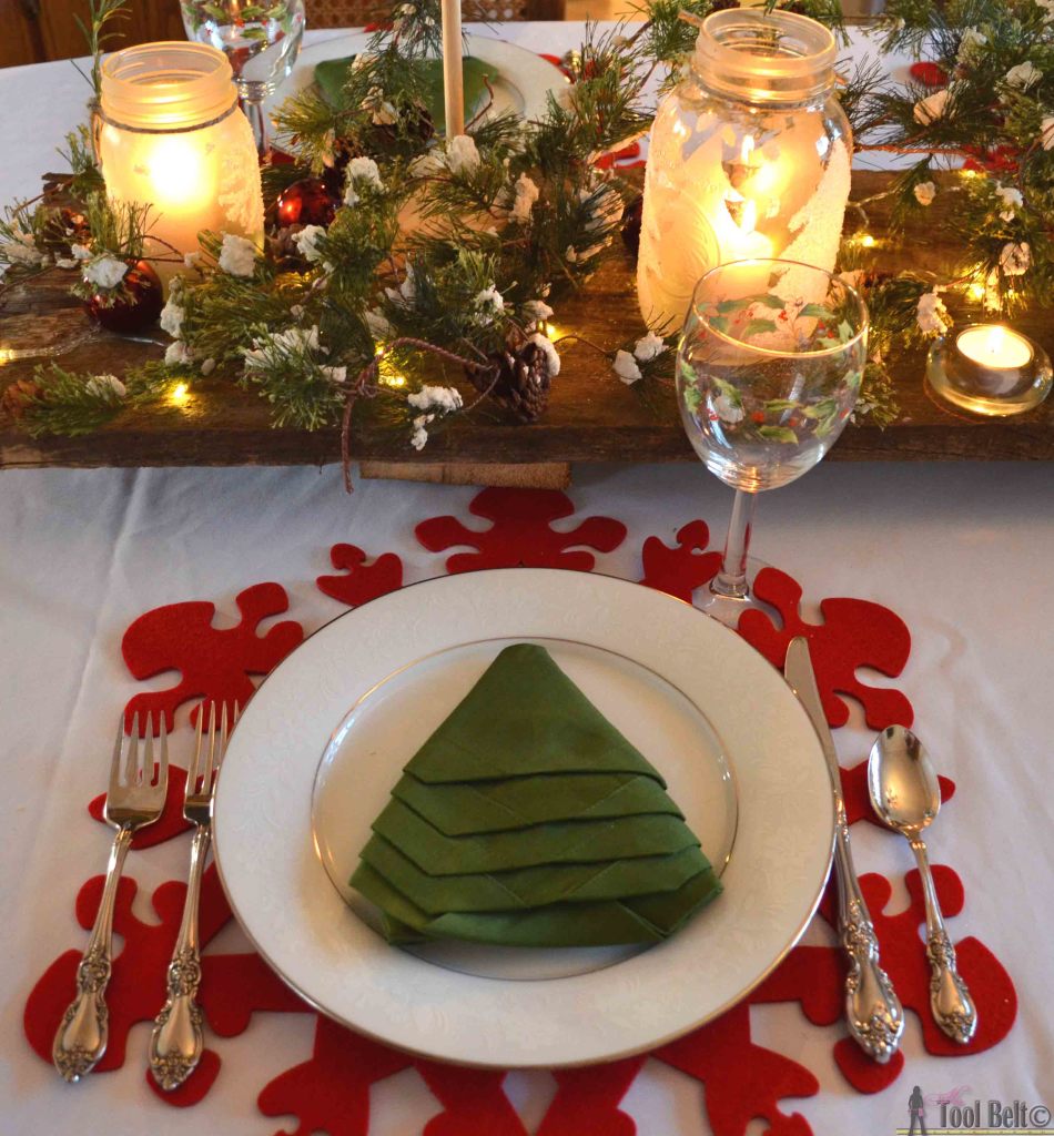 Create an easy winter wonderland Christmas table with a few simple DIY's.