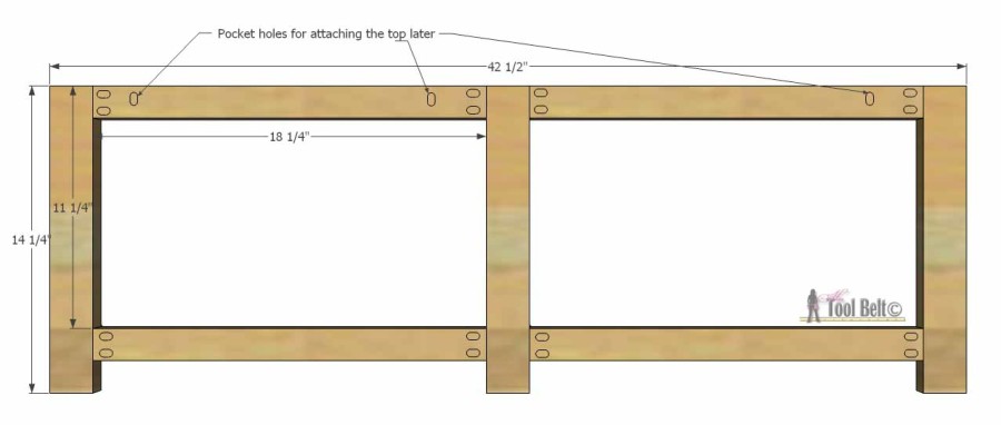 B crate storage table faceframe