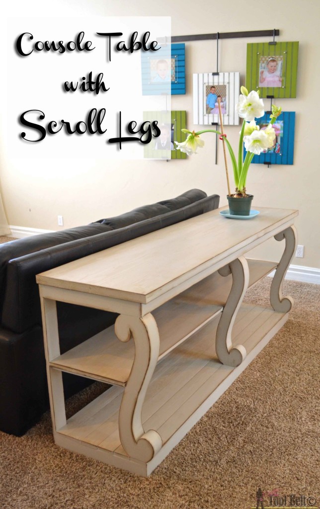 Console table with scroll legs pin copy