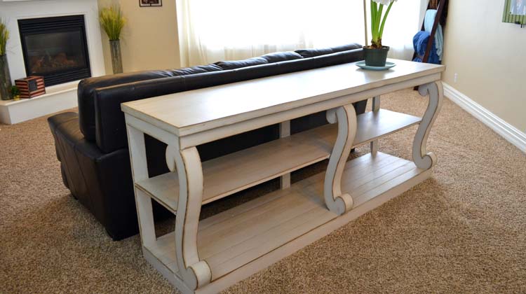 Console Table with Scroll Legs - Her Tool Belt