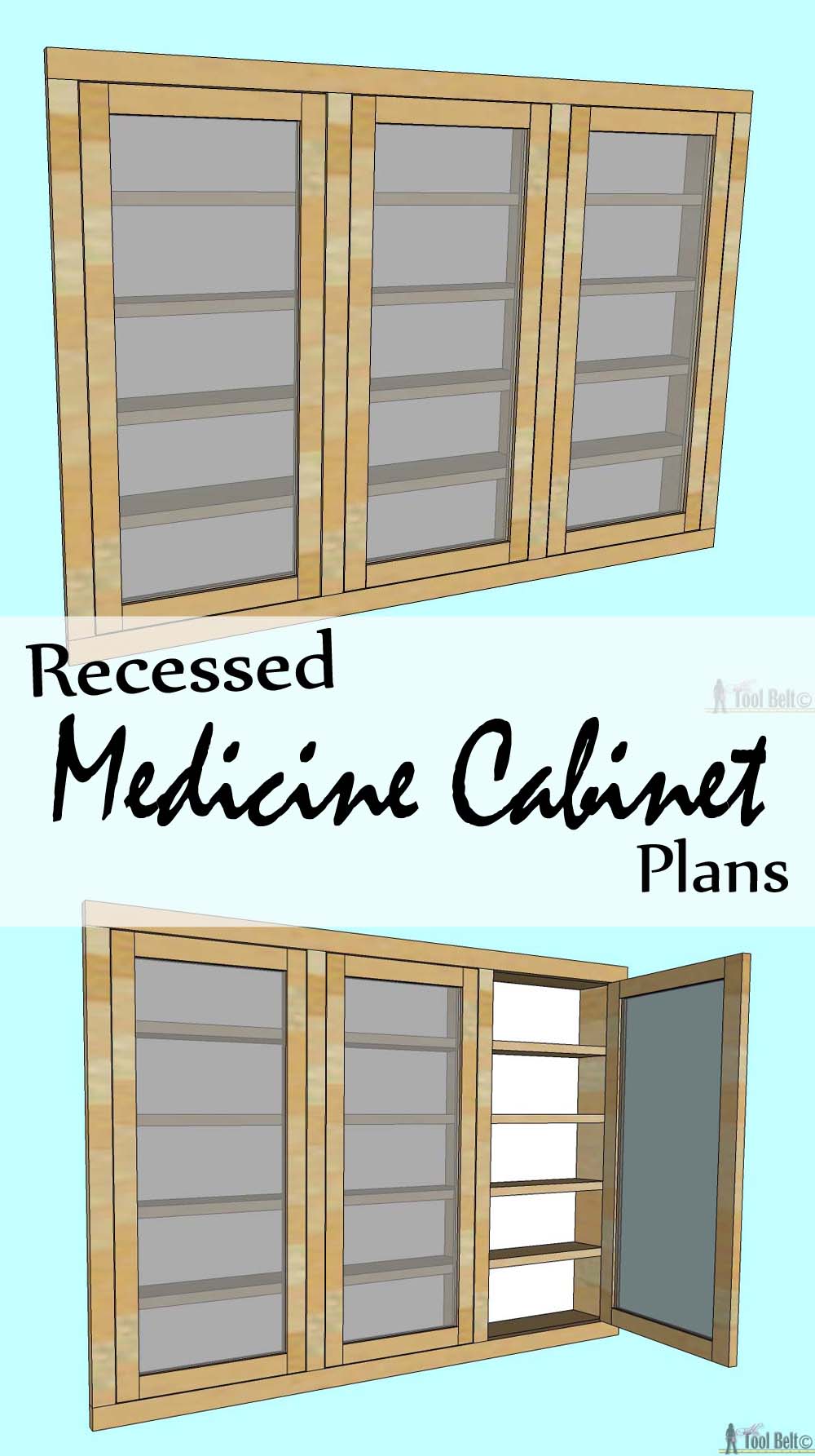 Recessed Medicine Cabinet - Her Tool Belt