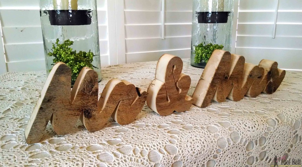 Fun DIY gift for the wedding couple, chunky rustic Mr and Mrs blocks with free pattern.