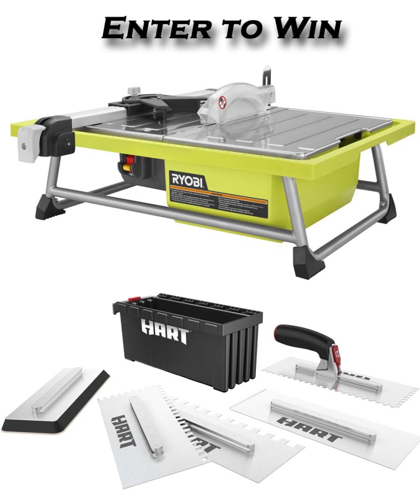 Ryobi tile saw Prize package