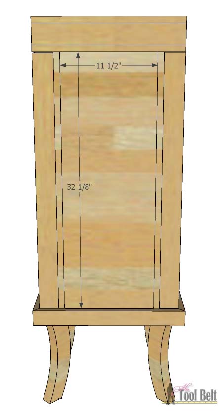 Build a beautiful jewelry cabinet to organize and store all of your beautiful things. Free DIY woodworking plans
