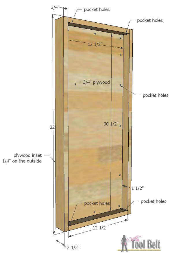 Jewelry cabinet- door assembly - Her Tool Belt