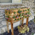 Pallet Planter Box For Cascading Flowers